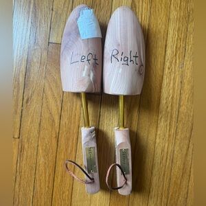 Wooden Shoe Trees with Gold Rods